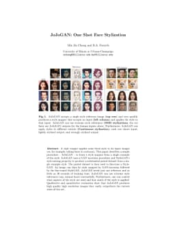 JoJoGAN: One Shot Face Stylization