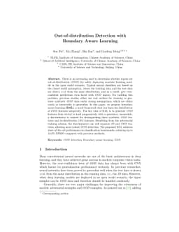 Out-of-distribution Detection with Boundary Aware Learning
