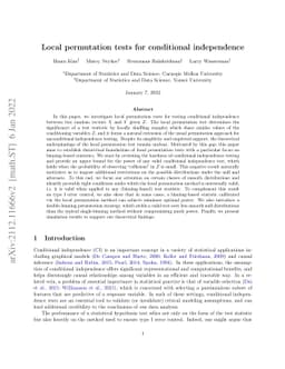 Local permutation tests for conditional independence