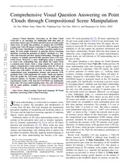 Comprehensive Visual Question Answering on Point Clouds through
  Compositional Scene Manipulation