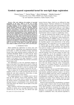 Geodesic squared exponential kernel for non-rigid shape registration