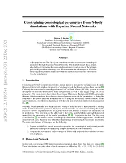 Constraining cosmological parameters from N-body simulations with
  Bayesian Neural Networks