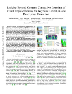 Looking Beyond Corners: Contrastive Learning of Visual Representations
  for Keypoint Detection and Description Extraction