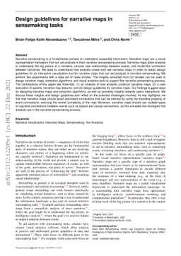 Design guidelines for narrative maps in sensemaking tasks