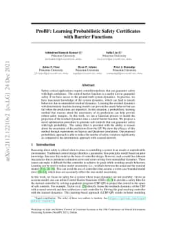 ProBF: Learning Probabilistic Safety Certificates with Barrier Functions