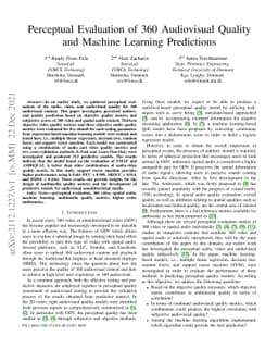 Perceptual Evaluation of 360 Audiovisual Quality and Machine Learning
  Predictions