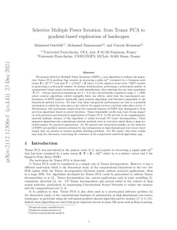 Selective Multiple Power Iteration: from Tensor PCA to gradient-based
  exploration of landscapes