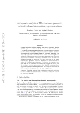 Asymptotic analysis of ML-covariance parameter estimators based on
  covariance approximations