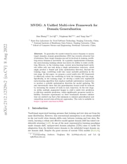 MVDG: A Unified Multi-view Framework for Domain Generalization