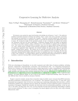 Cooperative learning for multiview analysis