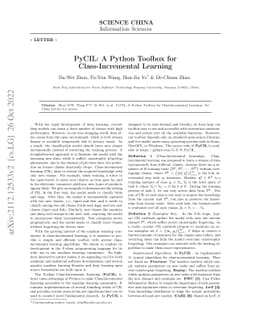 PyCIL: A Python Toolbox for Class-Incremental Learning
