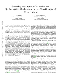Assessing the Impact of Attention and Self-Attention Mechanisms on the
  Classification of Skin Lesions