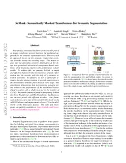 SeMask: Semantically Masked Transformers for Semantic Segmentation