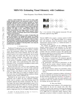 MDN-VO: Estimating Visual Odometry with Confidence