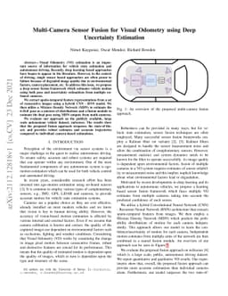 Multi-Camera Sensor Fusion for Visual Odometry using Deep Uncertainty
  Estimation