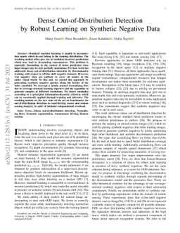 Dense Out-of-Distribution Detection by Robust Learning on Synthetic
  Negative Data
