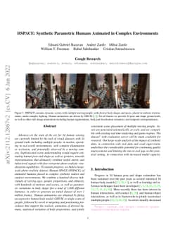 HSPACE: Synthetic Parametric Humans Animated in Complex Environments