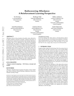 Rediscovering Affordance: A Reinforcement Learning Perspective