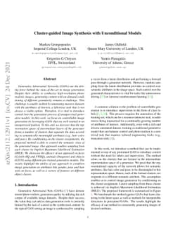Cluster-guided Image Synthesis with Unconditional Models