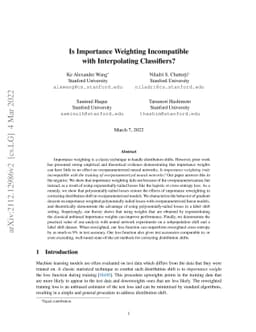 Is Importance Weighting Incompatible with Interpolating Classifiers?