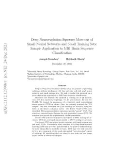 Deep Neuroevolution Squeezes More out of Small Neural Networks and Small
  Training Sets: Sample Application to MRI Brain Sequence Classification
