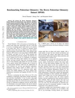 Benchmarking Pedestrian Odometry: The Brown Pedestrian Odometry Dataset
  (BPOD)