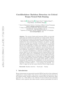 CatchBackdoor: Backdoor Detection via Critical Trojan Neural Path
  Fuzzing