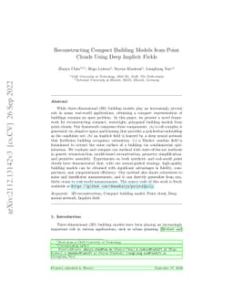 Reconstructing Compact Building Models from Point Clouds Using Deep
  Implicit Fields