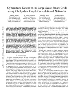 Cyberattack Detection in Large-Scale Smart Grids using Chebyshev Graph
  Convolutional Networks