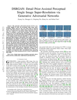 DSRGAN: Detail Prior-Assisted Perceptual Single Image Super-Resolution
  via Generative Adversarial Networks