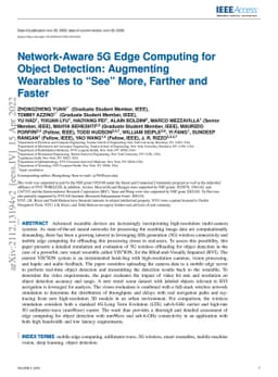 Network-Aware 5G Edge Computing for Object Detection: Augmenting
  Wearables to "See" More, Farther and Faster
