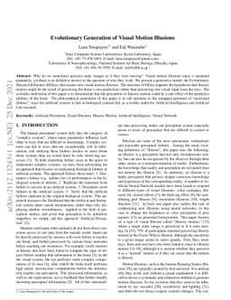 Evolutionary Generation of Visual Motion Illusions