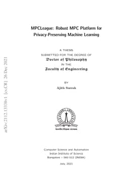 MPCLeague: Robust MPC Platform for Privacy-Preserving Machine Learning