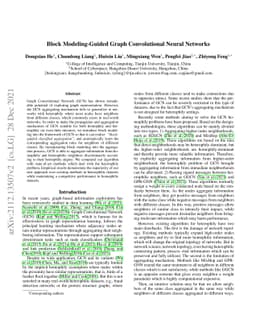 Block Modeling-Guided Graph Convolutional Neural Networks