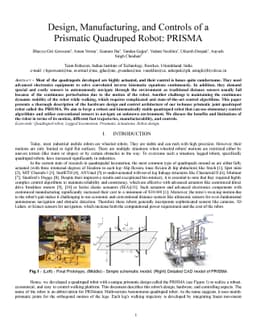 Design, Manufacturing, and Controls of a Prismatic Quadruped Robot:
  PRISMA