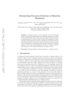 Interpreting Dynamical Systems as Bayesian Reasoners