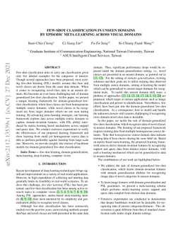 Few-Shot Classification in Unseen Domains by Episodic Meta-Learning
  Across Visual Domains