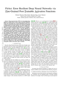 FitAct: Error Resilient Deep Neural Networks via Fine-Grained
  Post-Trainable Activation Functions