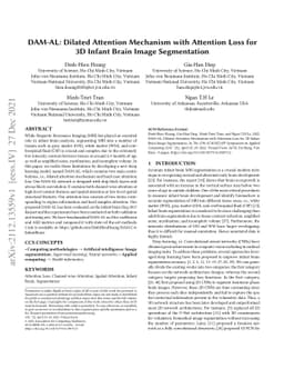DAM-AL: Dilated Attention Mechanism with Attention Loss for 3D Infant
  Brain Image Segmentation