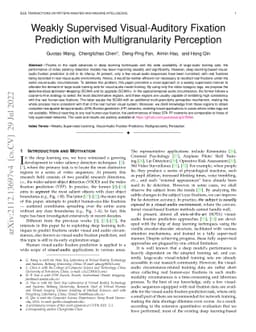 Weakly Supervised Visual-Auditory Fixation Prediction with
  Multigranularity Perception