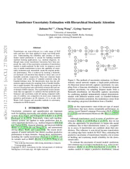 Transformer Uncertainty Estimation with Hierarchical Stochastic
  Attention