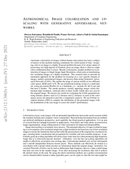 Astronomical Image Colorization and upscaling with Generative
  Adversarial Networks