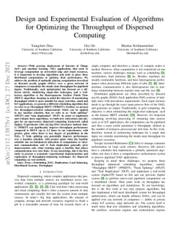 Design and Experimental Evaluation of Algorithms for Optimizing the
  Throughput of Dispersed Computing