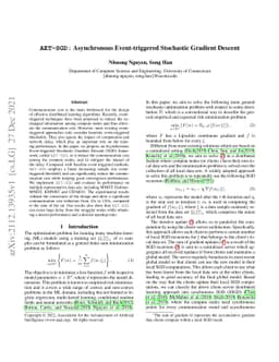 AET-SGD: Asynchronous Event-triggered Stochastic Gradient Descent