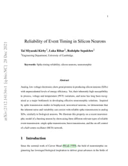 Reliability of Event Timing in Silicon Neurons