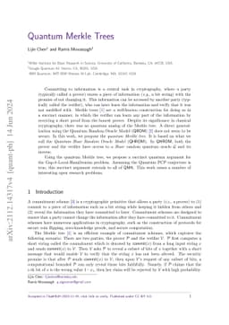 Quantum Merkle Trees