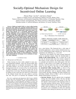 Socially-Optimal Mechanism Design for Incentivized Online Learning