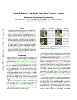 Semantic Feature Extraction for Generalized Zero-shot Learning