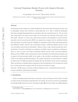 Universal Transformer Hawkes Process with Adaptive Recursive Iteration