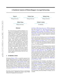A Statistical Analysis of Polyak-Ruppert Averaged Q-learning